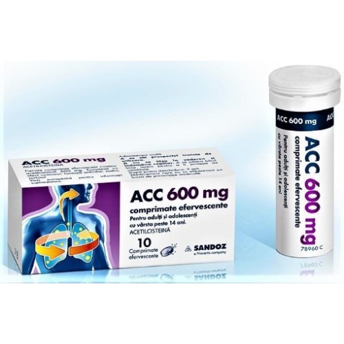 ACC, 600mg, 10 comprimate efervescente (Sandoz)