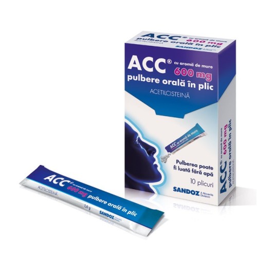 ACC mure, 600 mg, 10 plicuri (Sandoz)