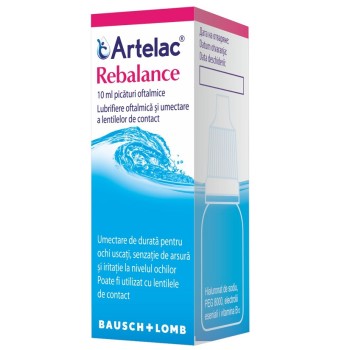Artelac Rebalance picături oftalmice, 10 ml (Bausch Lomb)