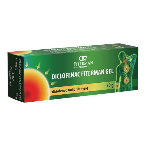 Diclofenac, 10mg/g,  gel, 50g (Fiterman)