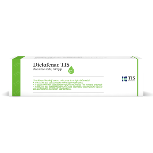 Diclofenac Tis gel cu ardei, 10 mg/g, 50 g (Tis Farmaceutic)