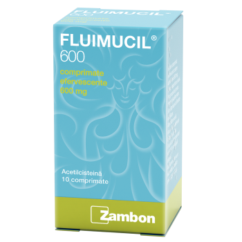 Fluimucil, 600 mg, 10 comprimate efervescente (Dr. Reddys)
