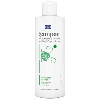 Șampon cu extract de urzică, nalbă și D-panthenol Q4U, 250 ml (Tis Farmaceutic)