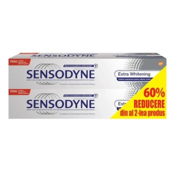 Sensodyne Pasta Dinti Extra Whitening, 100ml, Pachet 1+1 60% (Haleon)